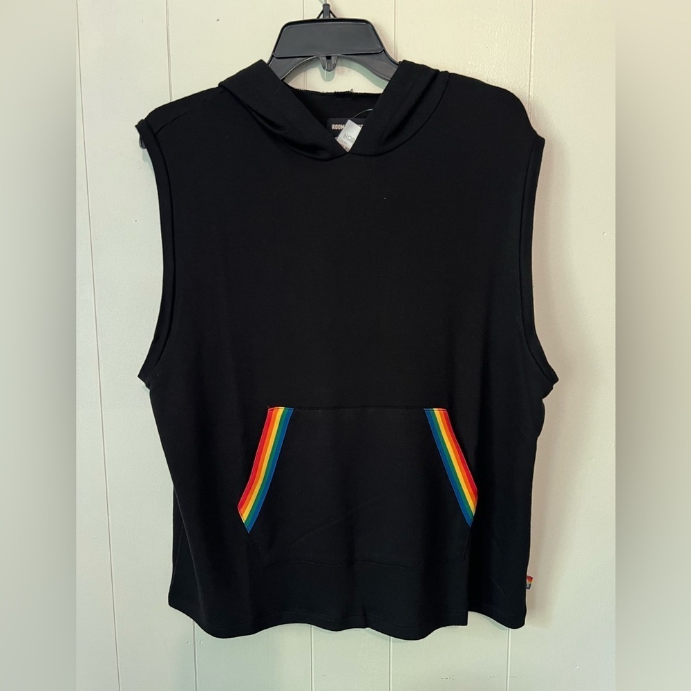 Room Service Black Hooded Tank- Size Medium